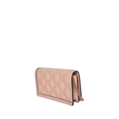 Dark Pink Leather Gg Wallet