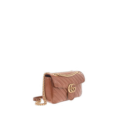 Gg Marmont Mini Matelassé Shoulder Bag Brown