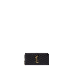 Monogram Zip Around Wallet Black