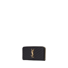 Monogram Zip Around Wallet Black