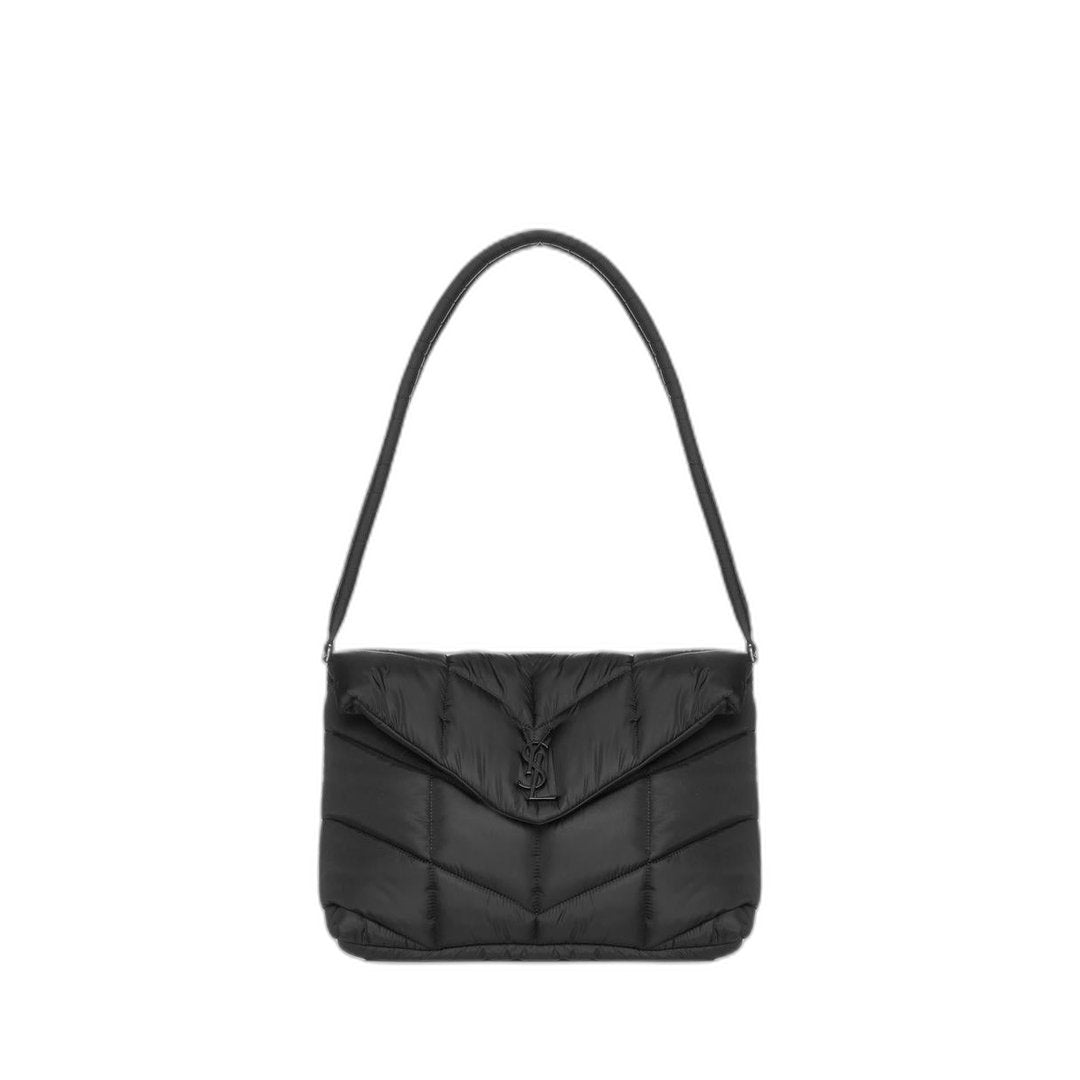 Quilted Nylon Puffer Shoulder Bag