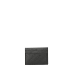 Cash Perforated Leather Card Case Black