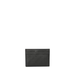 Cash Perforated Leather Card Case Black