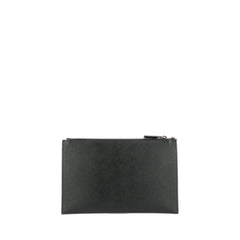 Logo Plaque Zip Clutch Bag