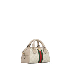 Ophidia Mini Gg Top Handle Bag In Beige And