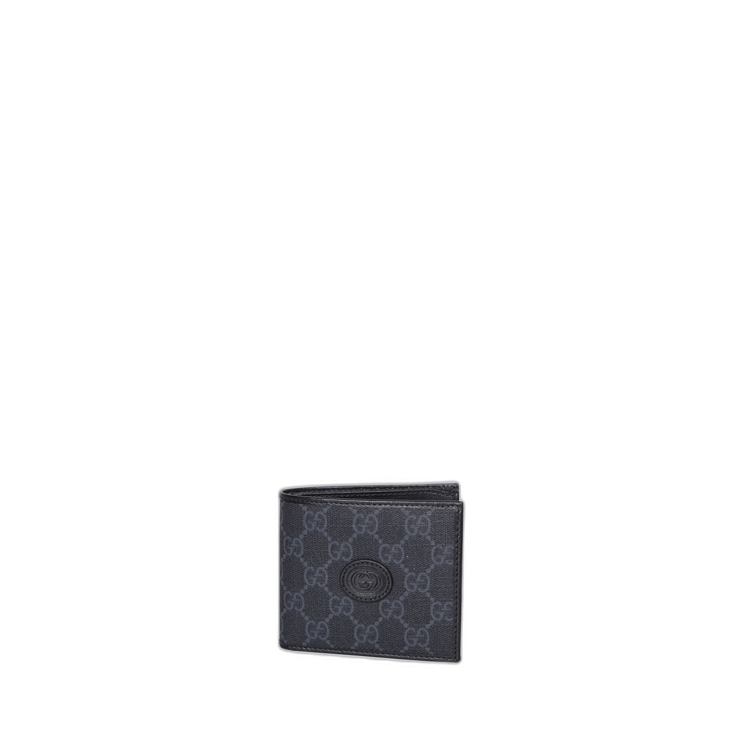 Wallet With Interlocking G Black Check The