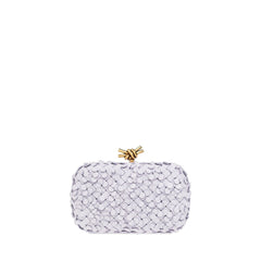 Knot Minaudiere Clutch Bag In Purple