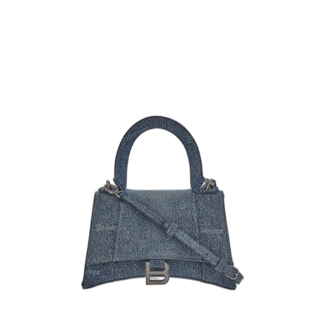 Bolso De Mano Hourglass Pequeã±O De Tejido Vaquero Con Girly