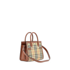 Mini Vintage Check Twohandle Title Bag In Archive Beige