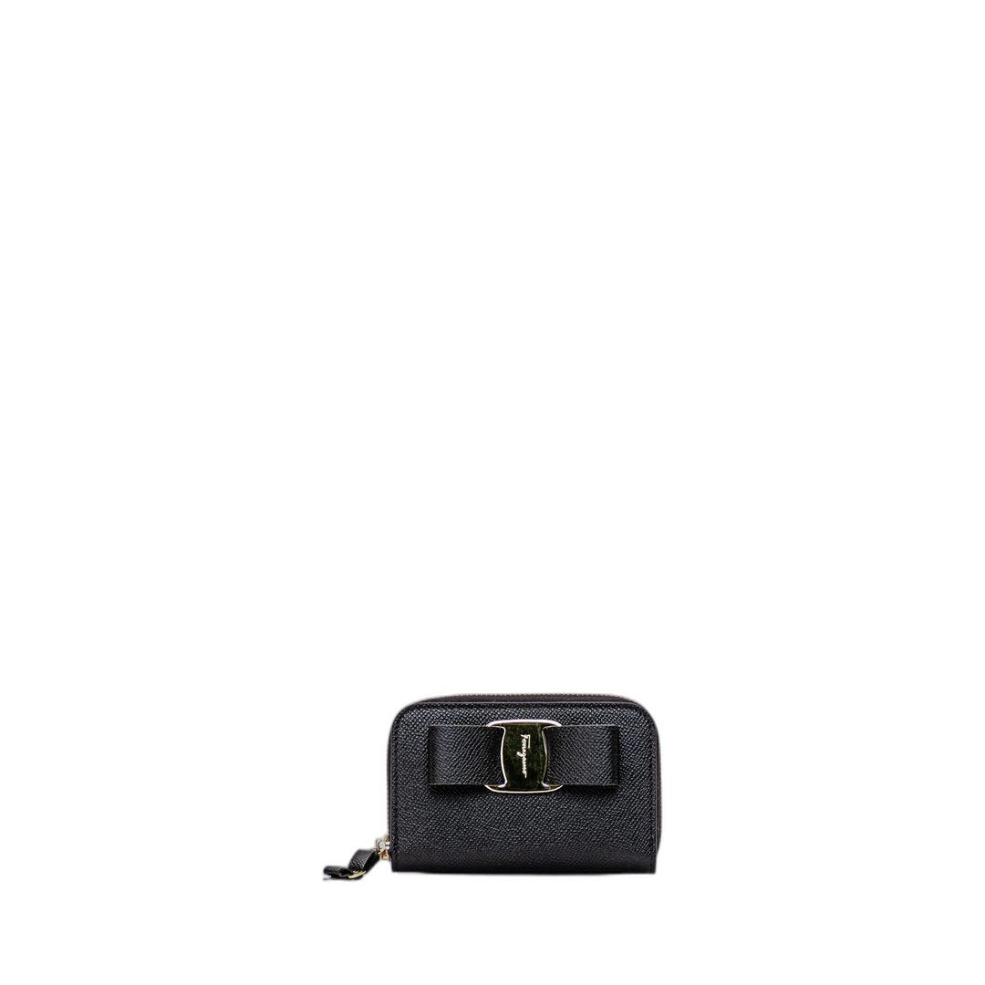 Ladies Vara Bow Card Case In Black