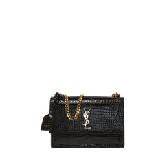 Sunset Medium Croc Embossed Leather Crossbody In