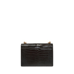 Sunset Medium Croc Embossed Leather Crossbody In