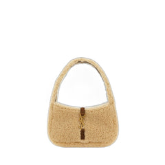 Beige Shearling Mini Le 5 Ã£ 7 Handbag