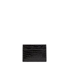 Cassandre Crocodile Embossed Cardholder Black