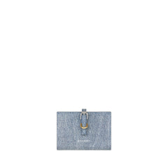 Voyou Denim Bifold Wallet In Multicolor