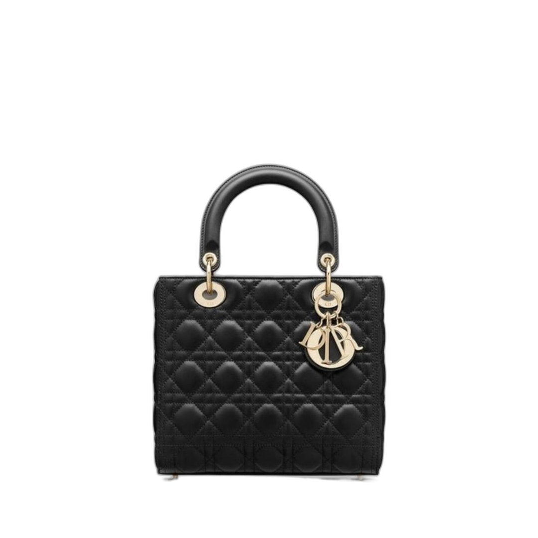 Medium Lady Dior Bag in Black Cannage Lambskin