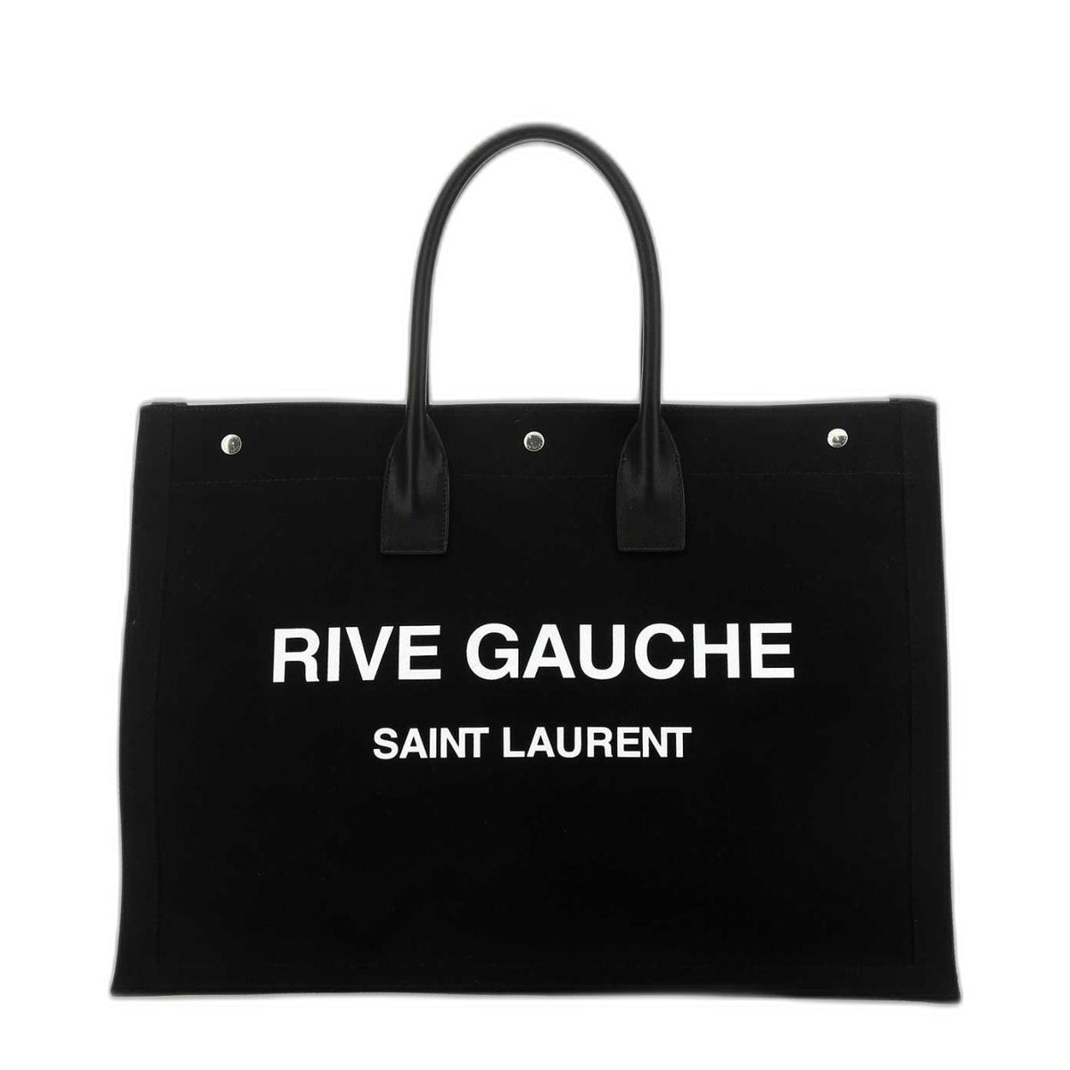 SAINT LAURENT Rive Gauche Tote Bag, Silver Hardware