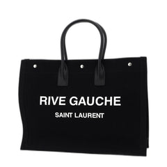 SAINT LAURENT Rive Gauche Tote Bag, Silver Hardware