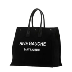 SAINT LAURENT Rive Gauche Tote Bag, Silver Hardware