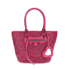 Le Cagole Panier Medium Tote Bag in Pink