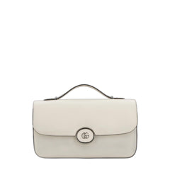 GG Petite Small Shoulder Bag in White Leather