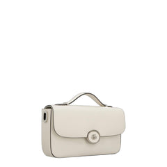 GG Petite Small Shoulder Bag in White Leather