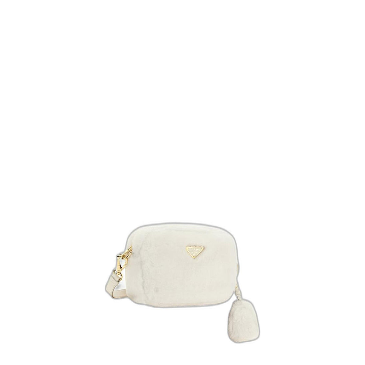 Bandoliera Shearling Crossbody - Bianco