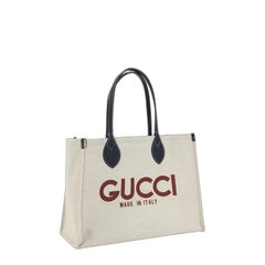 Logo Printed Medium Tote Bag