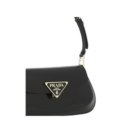 Prada Cleo Logo Plaque Shoulder Bag