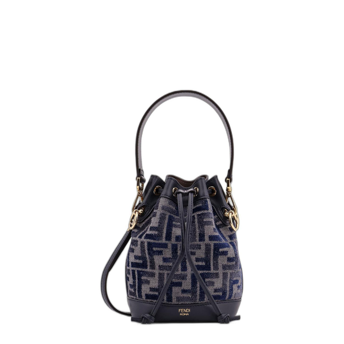 Mon Tresor Bucket Bag in Dark Blue Ff chenille