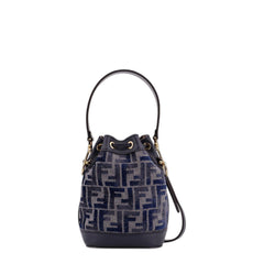 Mon Tresor Bucket Bag in Dark Blue Ff chenille