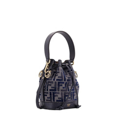 Mon Tresor Bucket Bag in Dark Blue Ff chenille