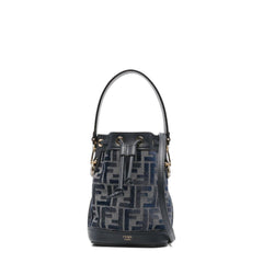 Mon Tresor Bucket Bag in Dark Blue Ff chenille