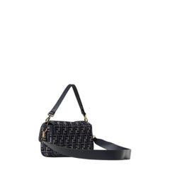 Dark blue FF chenille Baguette Shoulder Bag