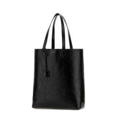 Bold Shopping Bag In Coated Crinkled Leather