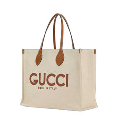 Gucci Logo Printed Top Handle Bag