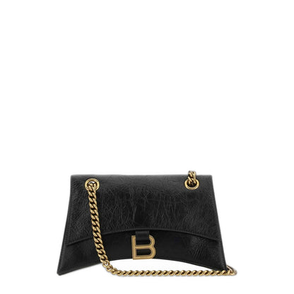 Crush Small Calfskin Shoulder Bag - Black