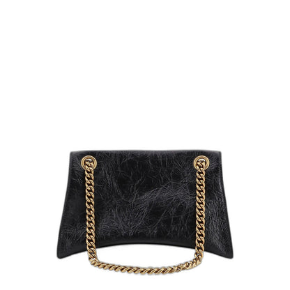 Crush Small Calfskin Shoulder Bag - Black
