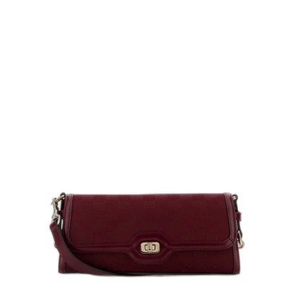 Monogrammed Shoulder Bag in Rosso Ancora