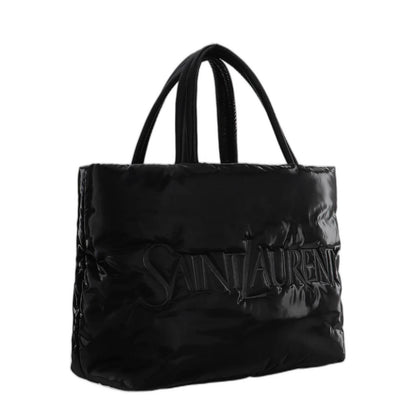 Saint Laurent Tote In Silktech Canvas