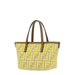 Roll Ff Jacquard Mini Tote Bag in Yellow