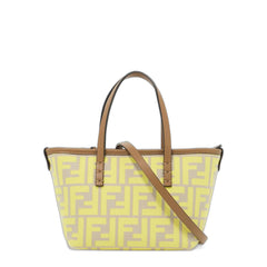 Roll Ff Jacquard Mini Tote Bag in Yellow