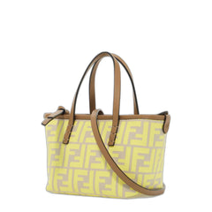 Roll Ff Jacquard Mini Tote Bag in Yellow