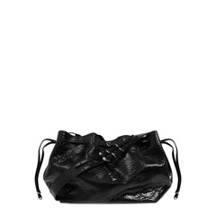 Medium Pumpkin Bag In Crackled Patent Leather