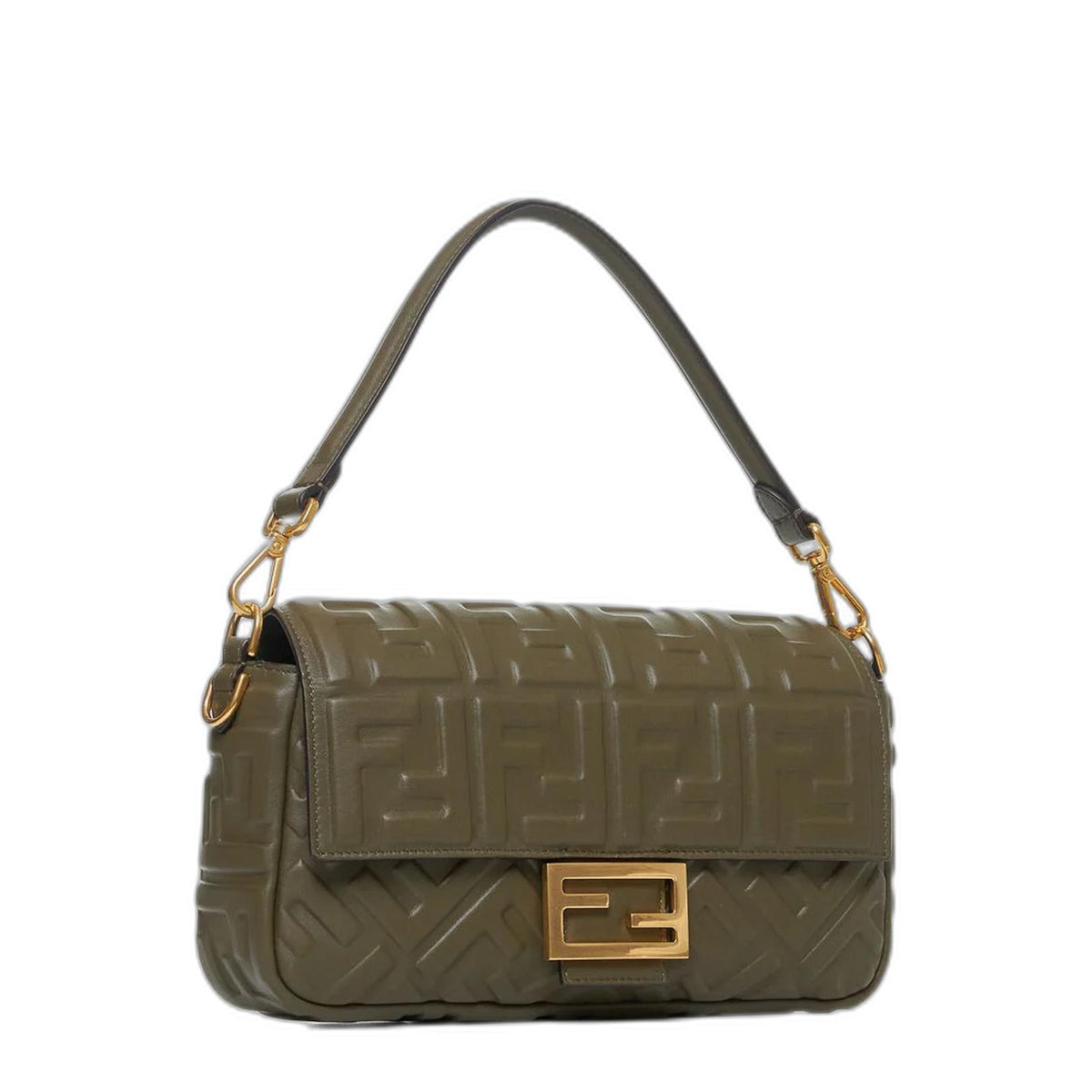 Baguette Ff Embossed Shoulder Bag