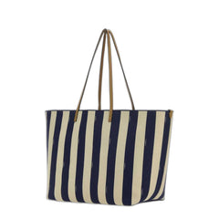 Large Roll Striped Reversible Tote Bag