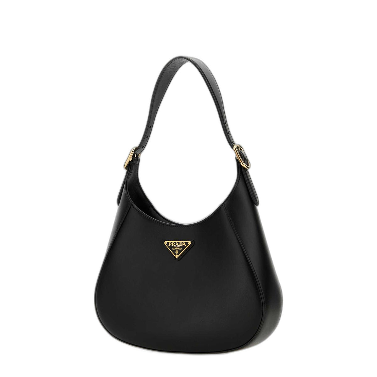 Logo Plaque Zip-Up Hobo Bag