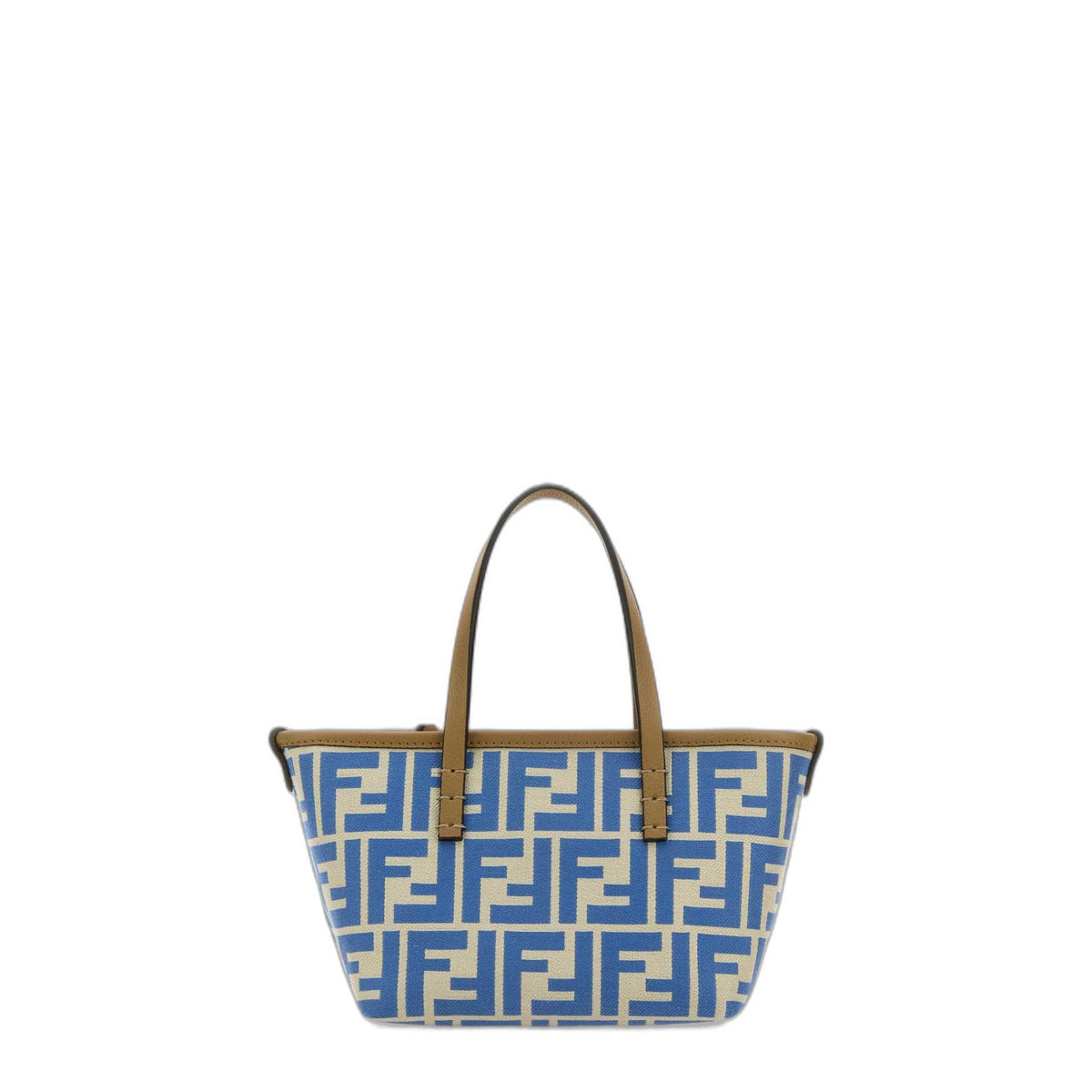 Roll Ff Jacquard Mini Tote Bag in Light Blue