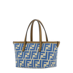 Roll Ff Jacquard Mini Tote Bag in Light Blue