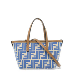 Roll Ff Jacquard Mini Tote Bag in Light Blue